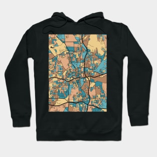 Winston-Salem Map Pattern in Mid Century Pastel Hoodie